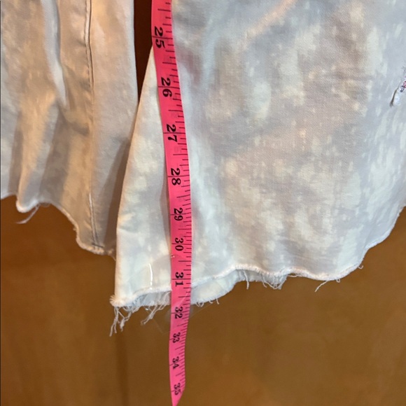 Easel Cream Flare Jeans with CustomPatches; Size L